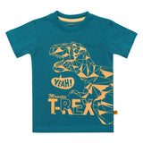 Boys Blue Dino Print T-shirt