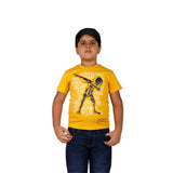 Boys Yellow Skeleton Print T-shirt
