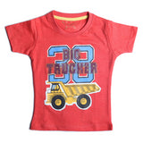 Boys Red Truck Print T-shirt