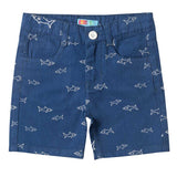 Boys Blue Fish Print Shorts