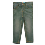 Boys Green Tapered Fit Stretch Jeans