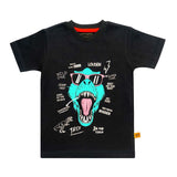 Boys Black Dino Print T-shirt