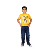 Boys Yellow Skeleton Print T-shirt