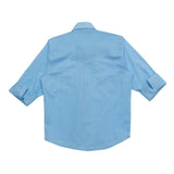 Boys Light Blue Cotton Slub Shirt