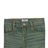 Boys Green Tapered Fit Stretch Jeans