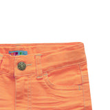 Girls Neon Orange Cotton Stretch Skirt
