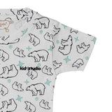 Boys White Polar Bear Print T-shirt