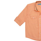 Boys Orange Cotton Slub Shirt