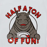 Boys White Hippo Print T-shirt