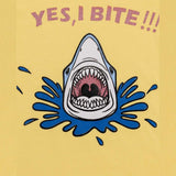 Boys Yellow Shark Print T-shirt
