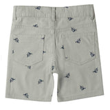 Boys Light Grey Shark Print Shorts