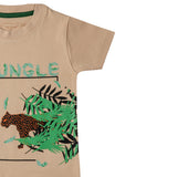 Boys Beige Leopard Print T-shirt