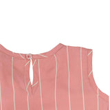 Girls Peach Stripe Cotton Top