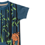 Boys Blue Tiger Print T-shirt