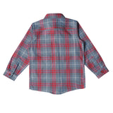 Boys Grey & Red Flannel Shirt