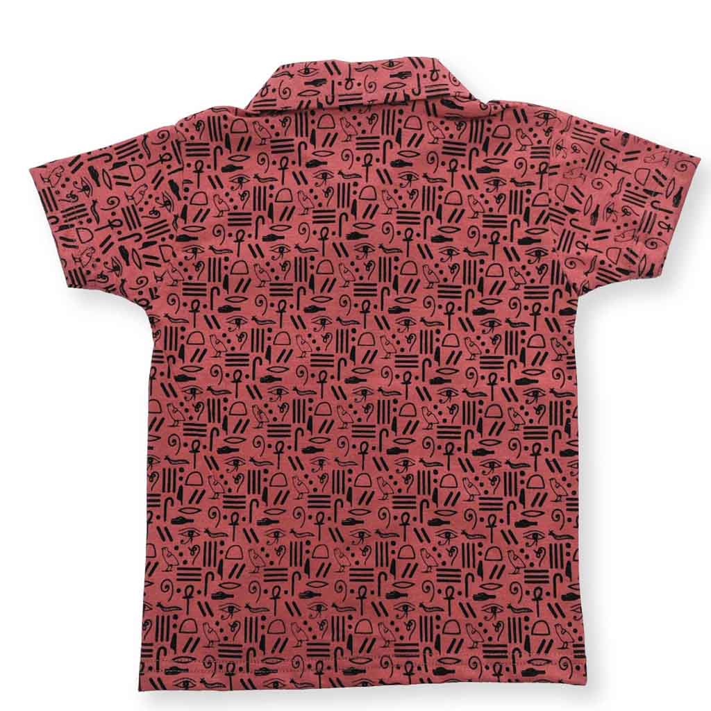 Boys Red Printed Shirt