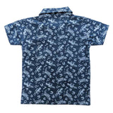 Boys Blue Dino Print Shirt