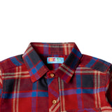 Boys Red & Blue Flannel Shirt