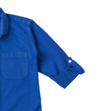 Boys Royal Blue Cotton Twill Shirt