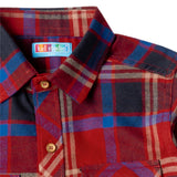 Boys Red & Blue Flannel Shirt