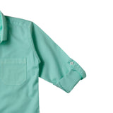 Boys Mint Green Cotton Twill Shirt