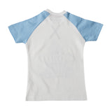 Boys White Shark Print Sequin T-shirt