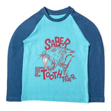 Boys Blue Tiger Print Tshirt