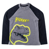 Boys Grey Dino Print Tshirt