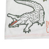 Boys White Crocodile Print T-shirt