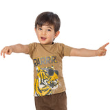 Boys Mustard Tiger Print T-shirt