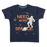 Boys Navy Blue Astronaut Print T-shirt