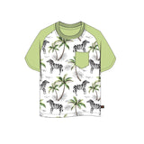 Boys White AOP Palm Tree Print T-shirt