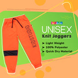Kids Neon Orange Knit Joggers