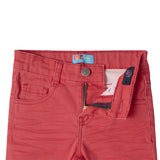 Boys Red Slim Fit Stretch Chinos