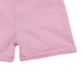 Girls Pink Cotton Stretch Short